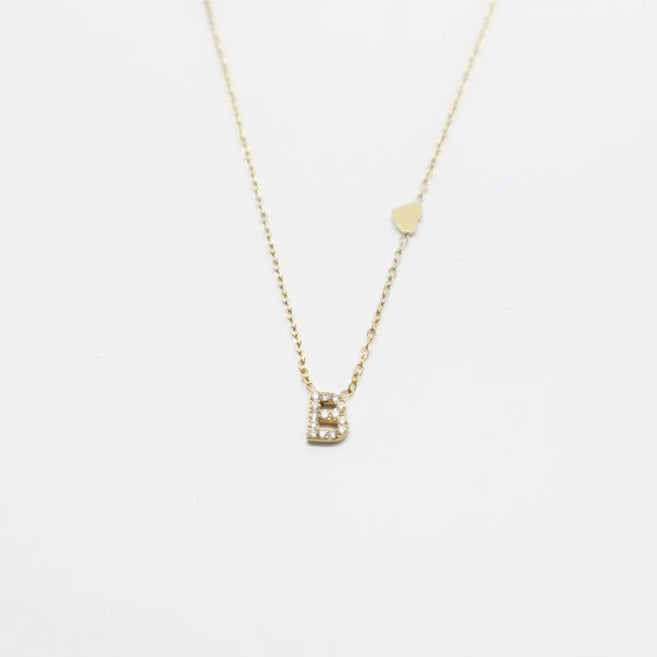 Colgante Dorado con Inicial Personalizada-Small