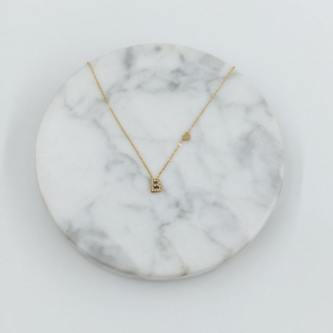 Colgante Dorado con Inicial Personalizada-Small
