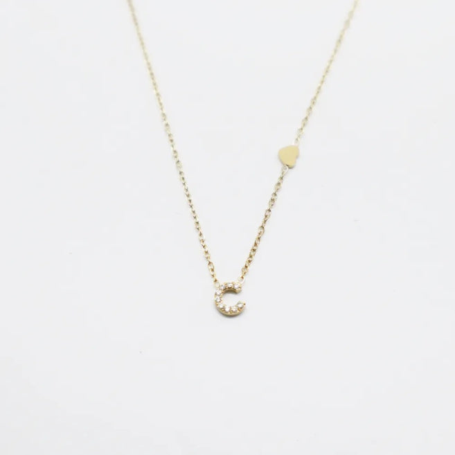 Colgante Dorado con Inicial Personalizada-Small