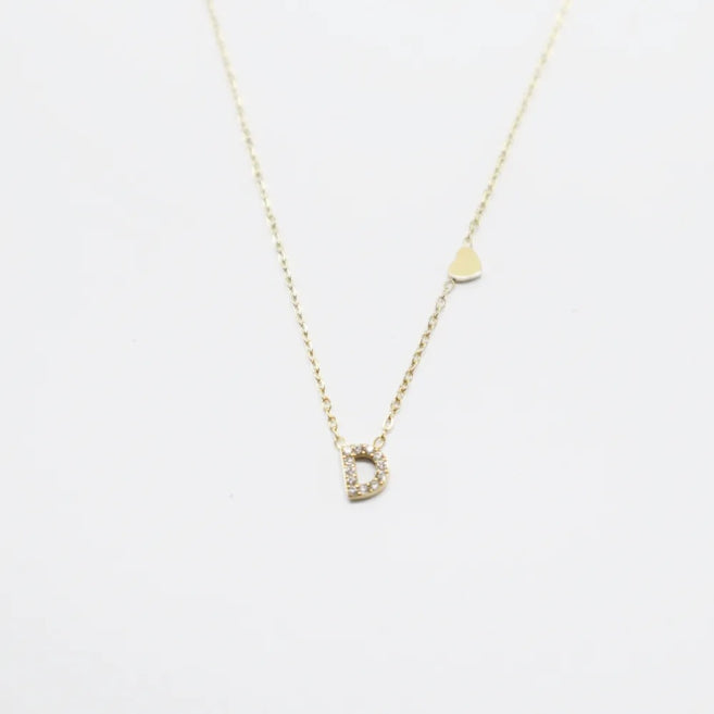 Colgante Dorado con Inicial Personalizada-Small