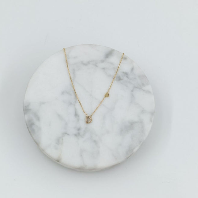 Colgante Dorado con Inicial Personalizada-Small