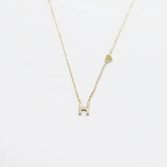 Colgante Dorado con Inicial Personalizada-Small