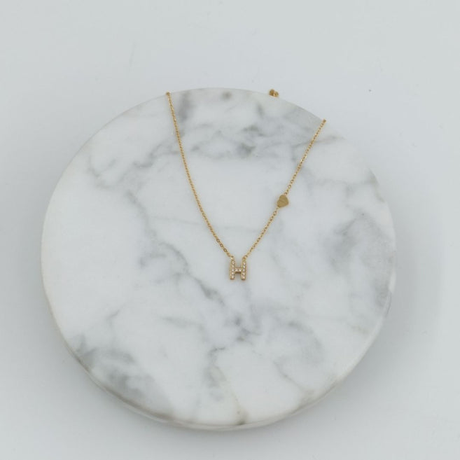 Colgante Dorado con Inicial Personalizada-Small