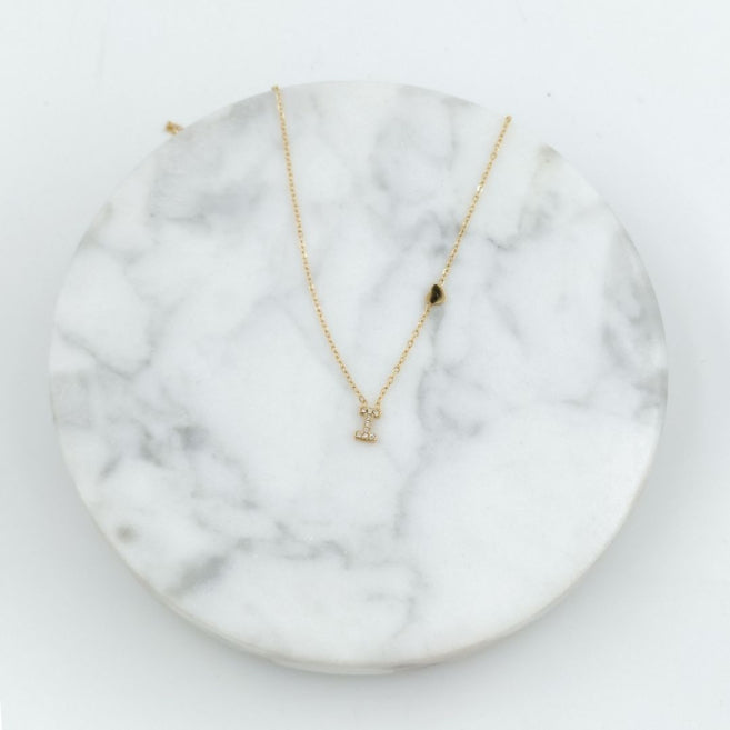 Colgante Dorado con Inicial Personalizada-Small