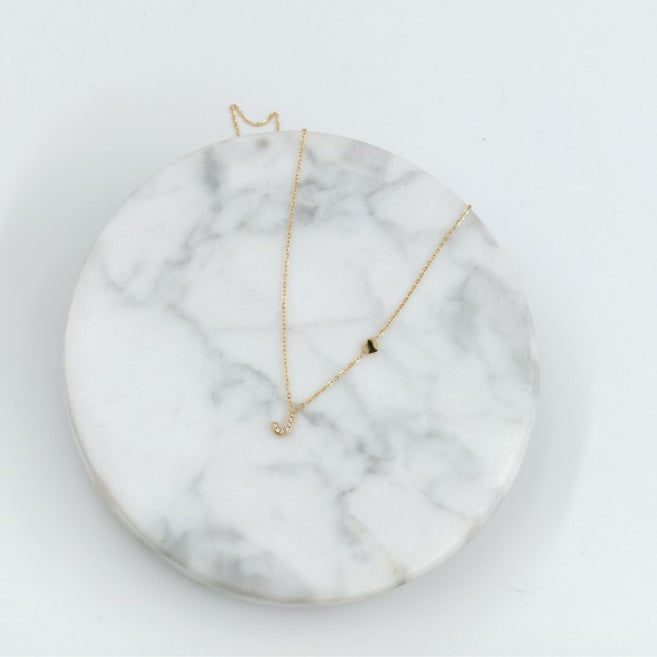 Colgante Dorado con Inicial Personalizada-Small