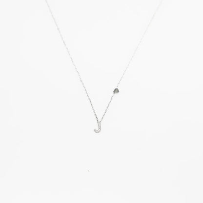 Colgante Plateado con Inicial Personalizada-Small