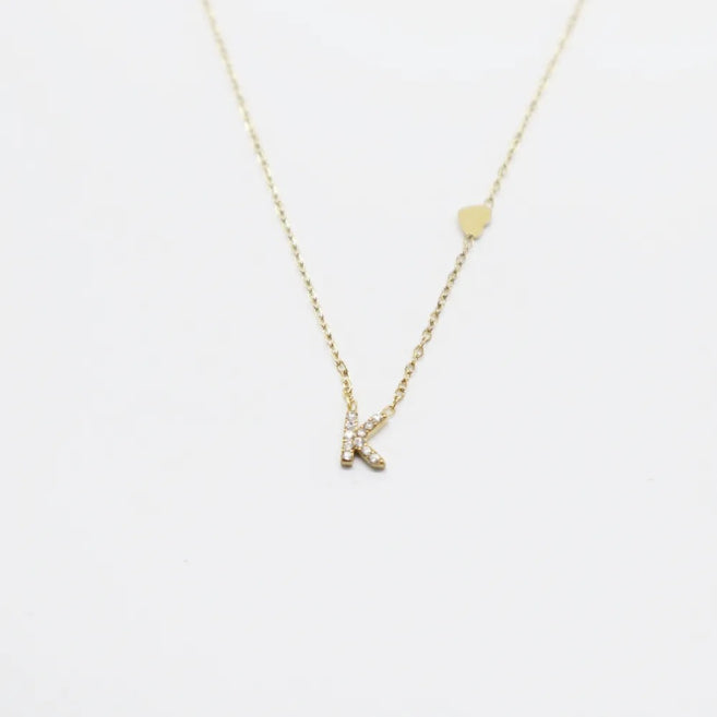Colgante Dorado con Inicial Personalizada-Small