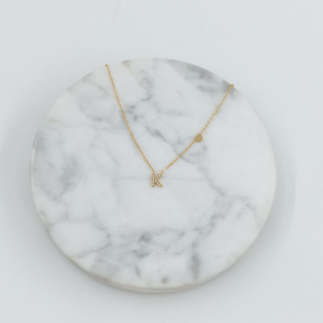 Colgante Dorado con Inicial Personalizada-Small