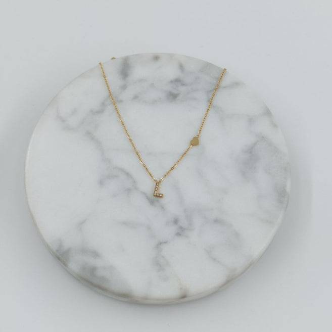 Colgante Dorado con Inicial Personalizada-Small