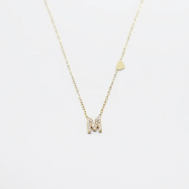Colgante Dorado con Inicial Personalizada-Small