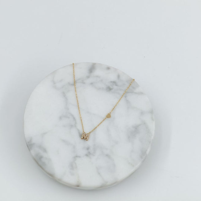 Colgante Dorado con Inicial Personalizada-Small