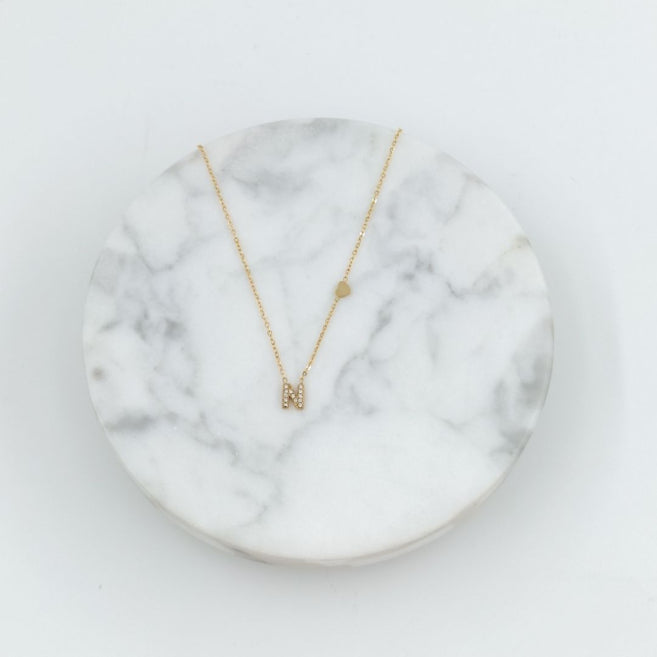 Colgante Dorado con Inicial Personalizada-Small
