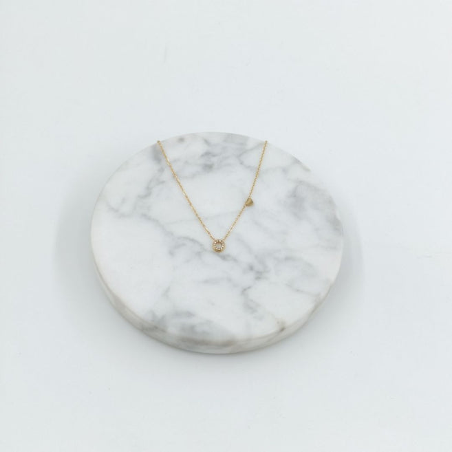 Colgante Dorado con Inicial Personalizada-Small