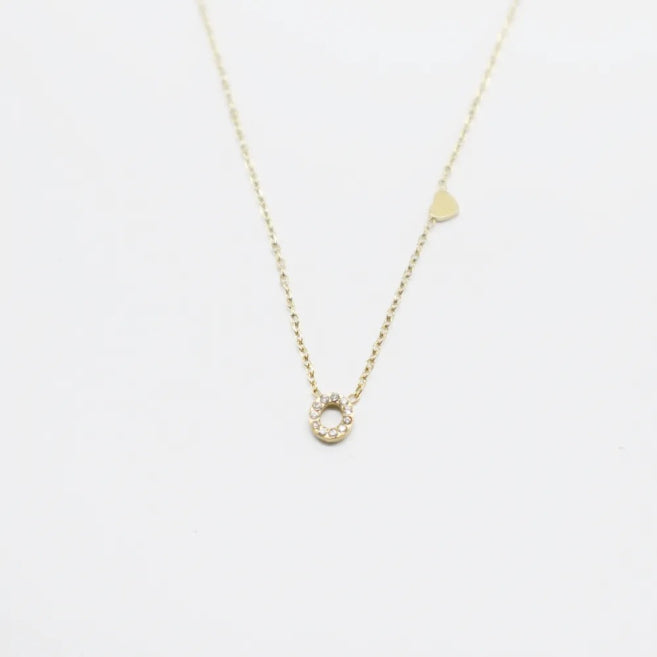 Colgante Dorado con Inicial Personalizada-Small