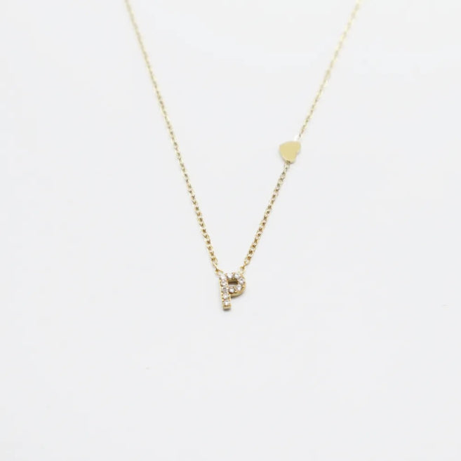 Colgante Dorado con Inicial Personalizada-Small
