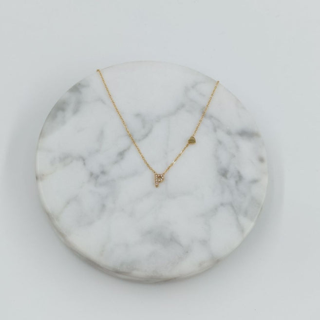 Colgante Dorado con Inicial Personalizada-Small
