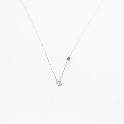 Colgante Plateado con Inicial Personalizada-Small