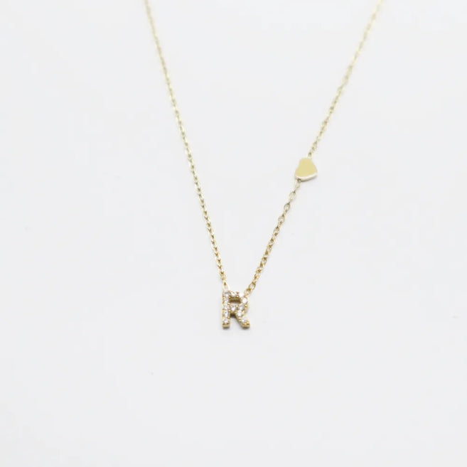 Colgante Dorado con Inicial Personalizada-Small