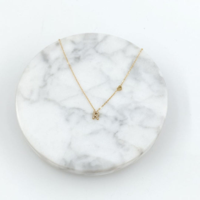 Colgante Dorado con Inicial Personalizada-Small