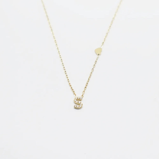 Colgante Dorado con Inicial Personalizada-Small