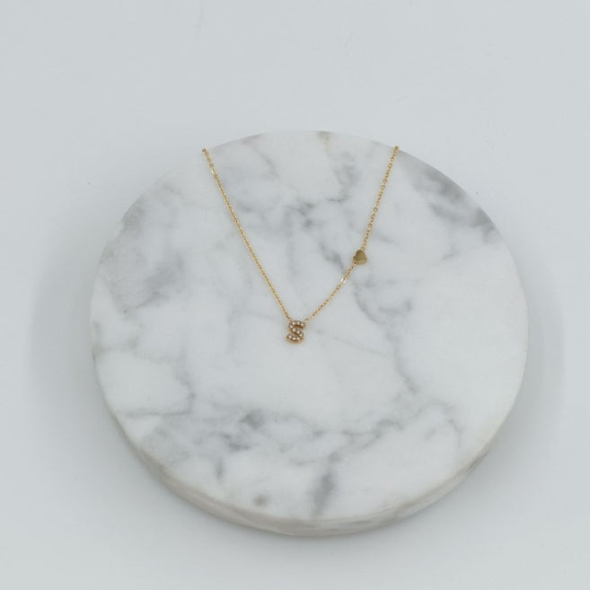 Colgante Dorado con Inicial Personalizada-Small