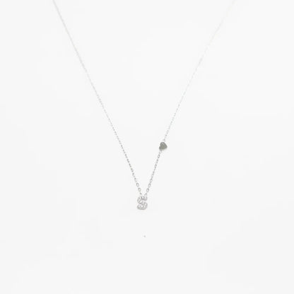 Colgante Plateado con Inicial Personalizada-Small