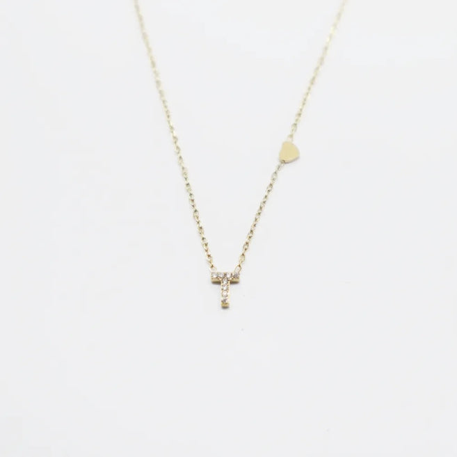 Colgante Dorado con Inicial Personalizada-Small