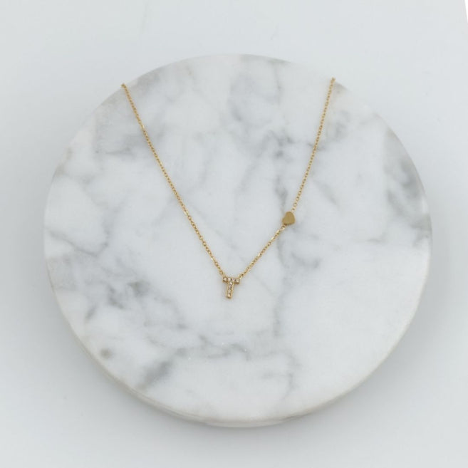 Colgante Dorado con Inicial Personalizada-Small