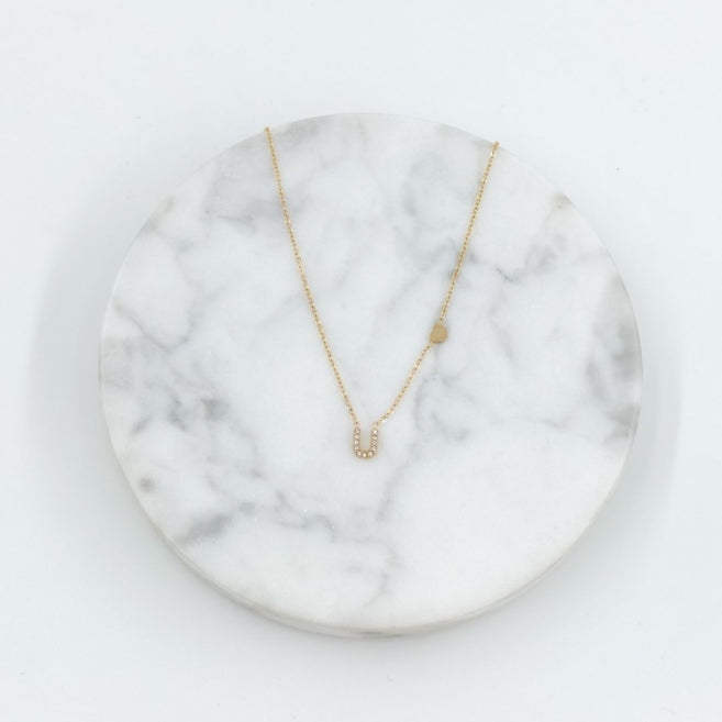 Colgante Dorado con Inicial Personalizada-Small
