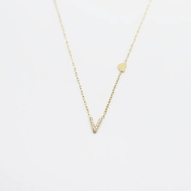 Colgante Dorado con Inicial Personalizada-Small