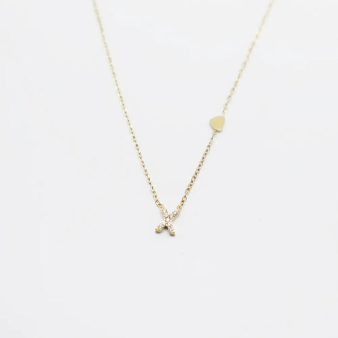 Colgante Dorado con Inicial Personalizada-Small