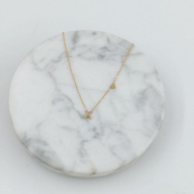 Colgante Dorado con Inicial Personalizada-Small