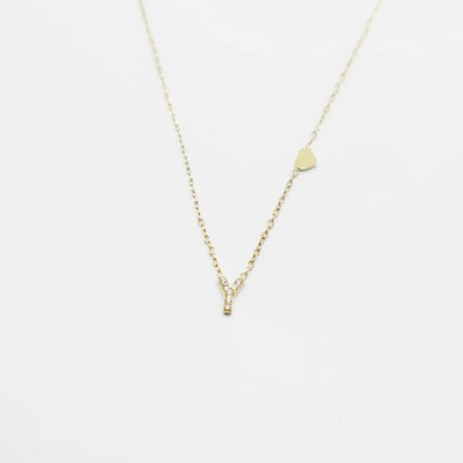 Colgante Dorado con Inicial Personalizada-Small