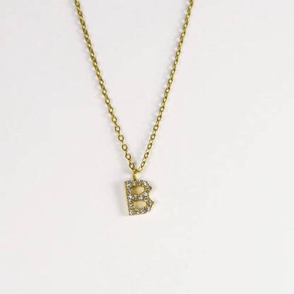 Collar Dorado con Inicial Personalizada-Medium
