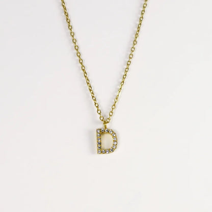 Collar Dorado con Inicial Personalizada-Medium