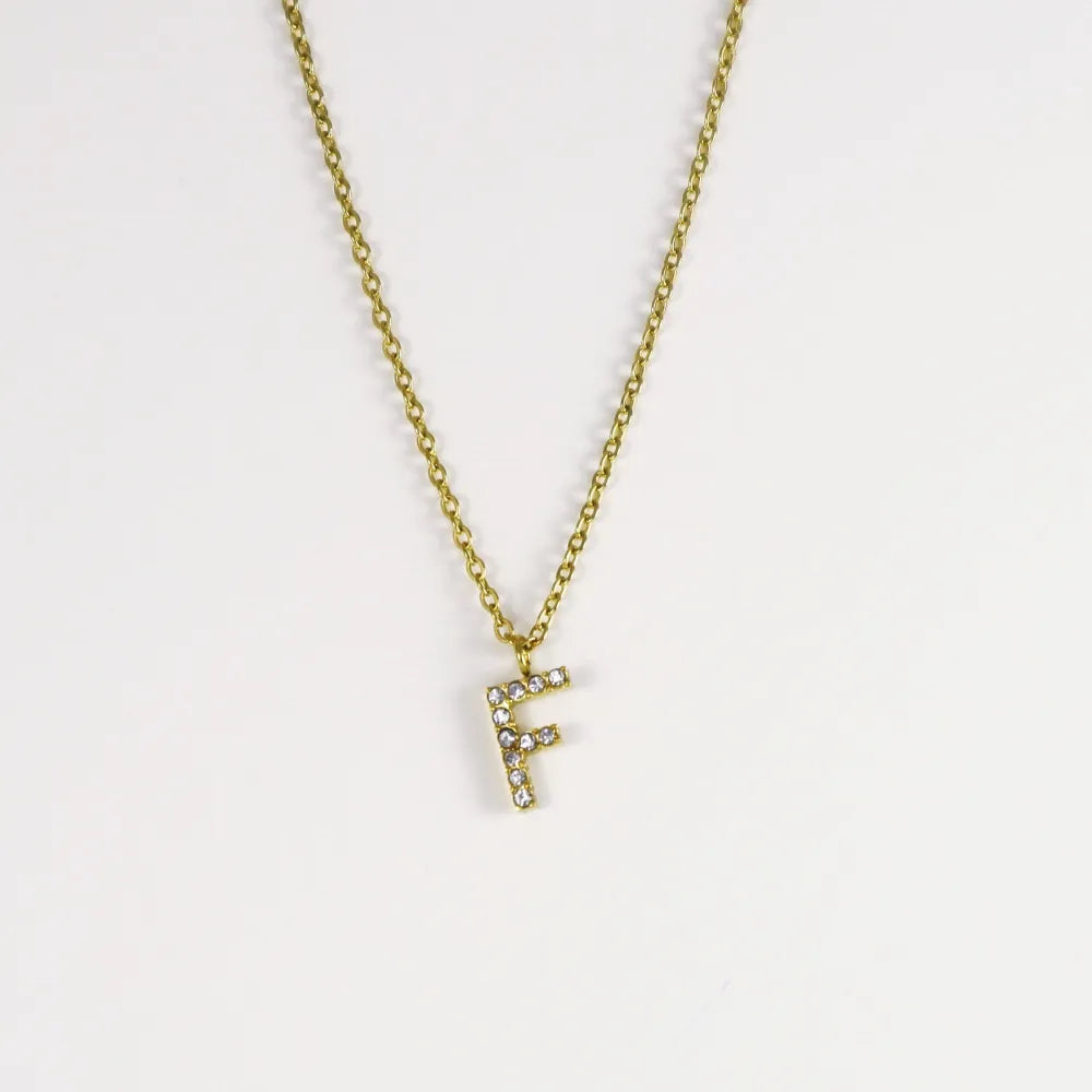 Collar Dorado con Inicial Personalizada-Medium
