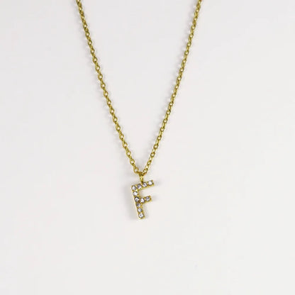 Collar Dorado con Inicial Personalizada-Medium
