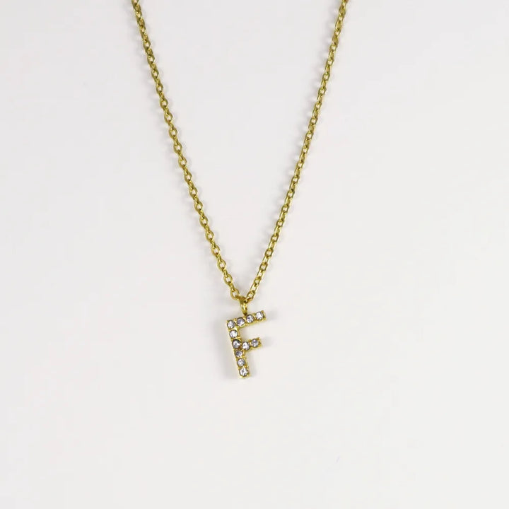 Colgante Dorado con Inicial Personalizada-Medium