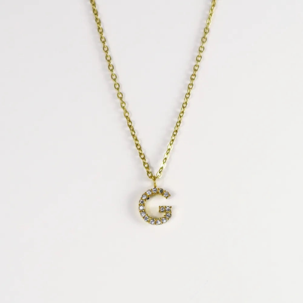 Colgante Dorado con Inicial Personalizada-Medium