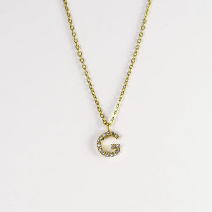 Collar Dorado con Inicial Personalizada-Medium