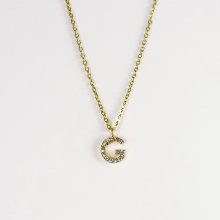 Colgante Dorado con Inicial Personalizada-Medium