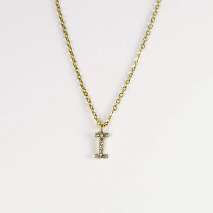 Collar Dorado con Inicial Personalizada-Medium