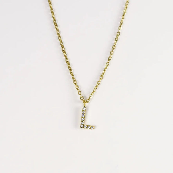 Colgante Dorado con Inicial Personalizada-Medium