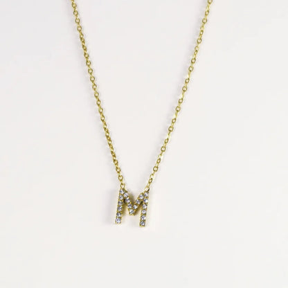 Collar Dorado con Inicial Personalizada-Medium