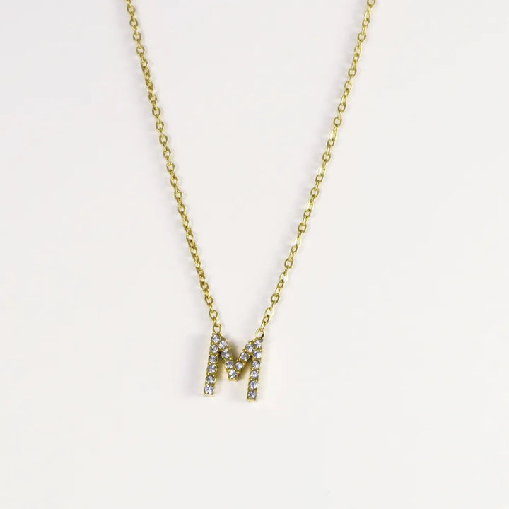 Colgante Dorado con Inicial Personalizada-Medium
