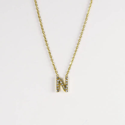 Collar Dorado con Inicial Personalizada-Medium