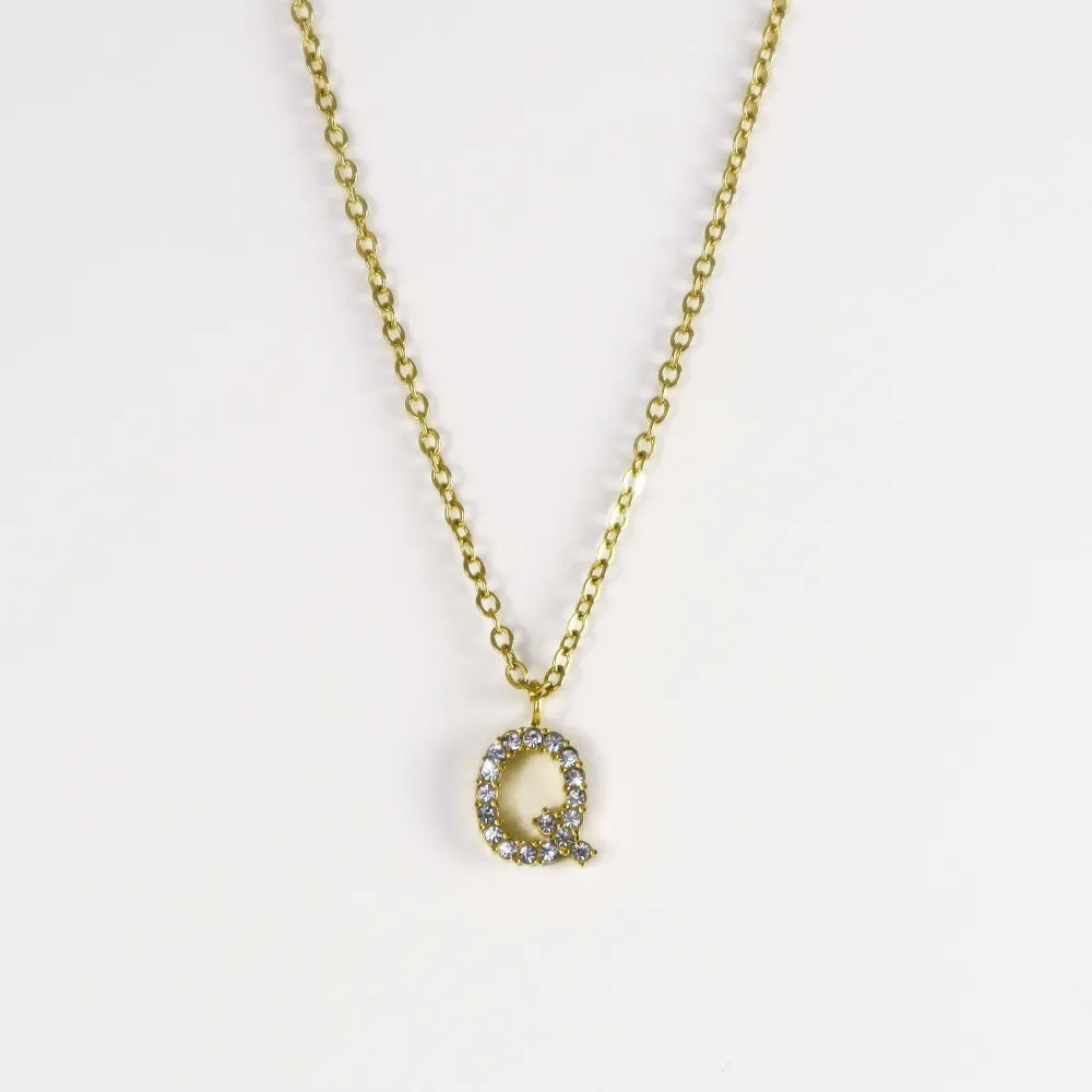 Collar Dorado con Inicial Personalizada-Medium