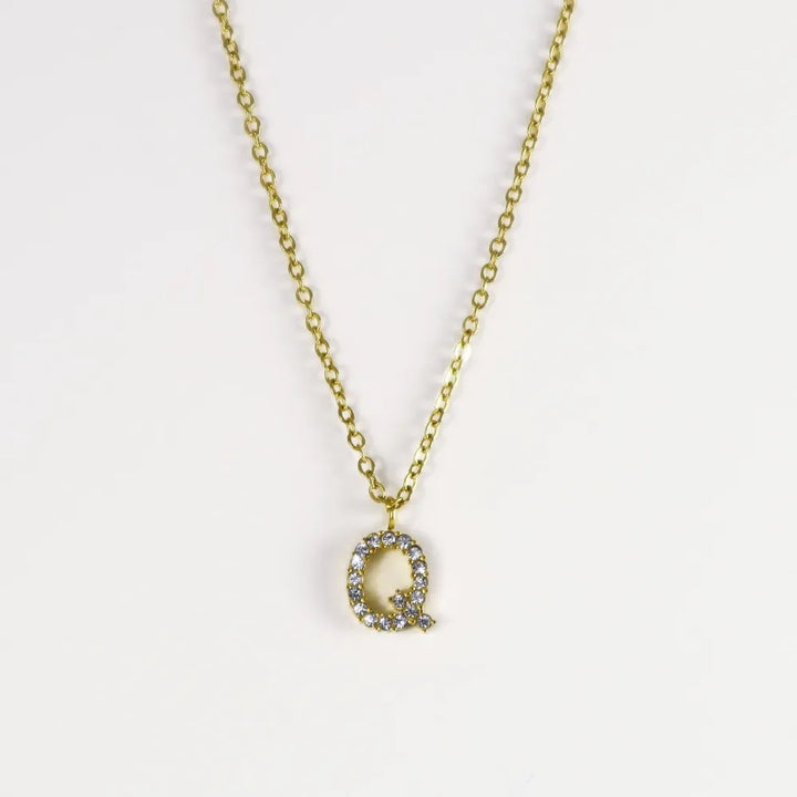 Colgante Dorado con Inicial Personalizada-Medium