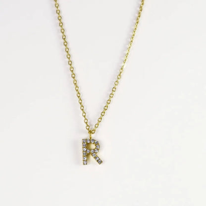 Collar Dorado con Inicial Personalizada-Medium