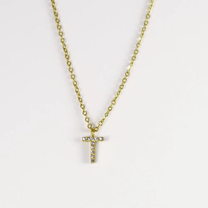 Colgante Dorado con Inicial Personalizada-Medium